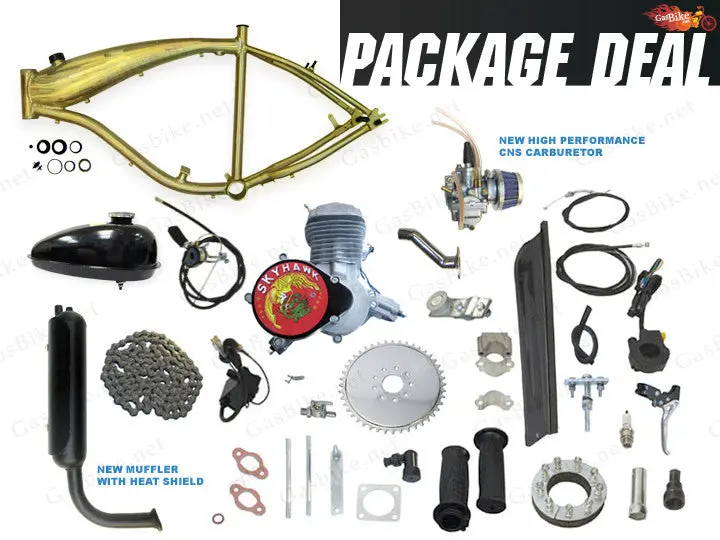 Grubee 2012 Skyhawk Gt2 48Cc Bike Motor Kit, Standard Finish, With Aluminum Bike Frame (Web Special Deal) 1