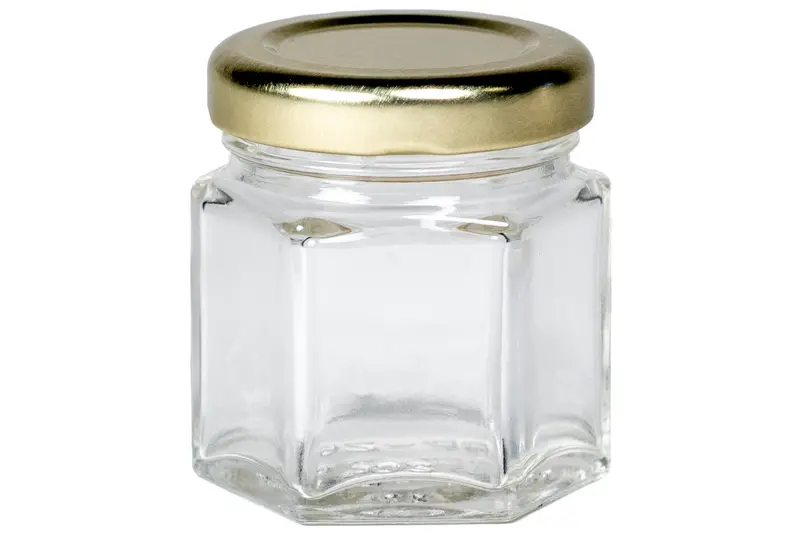 Hexagonal Jar With Gold Cap, 45 Ml 1