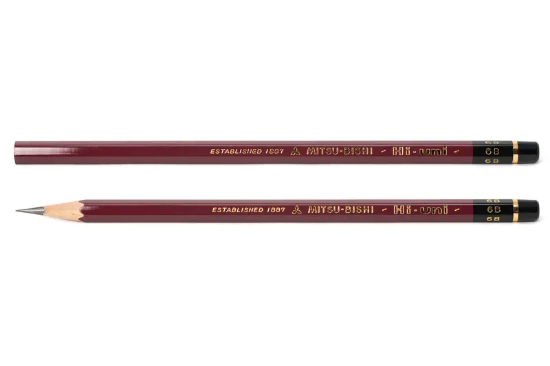 Hi-Uni Pencil, 6B, Single 1