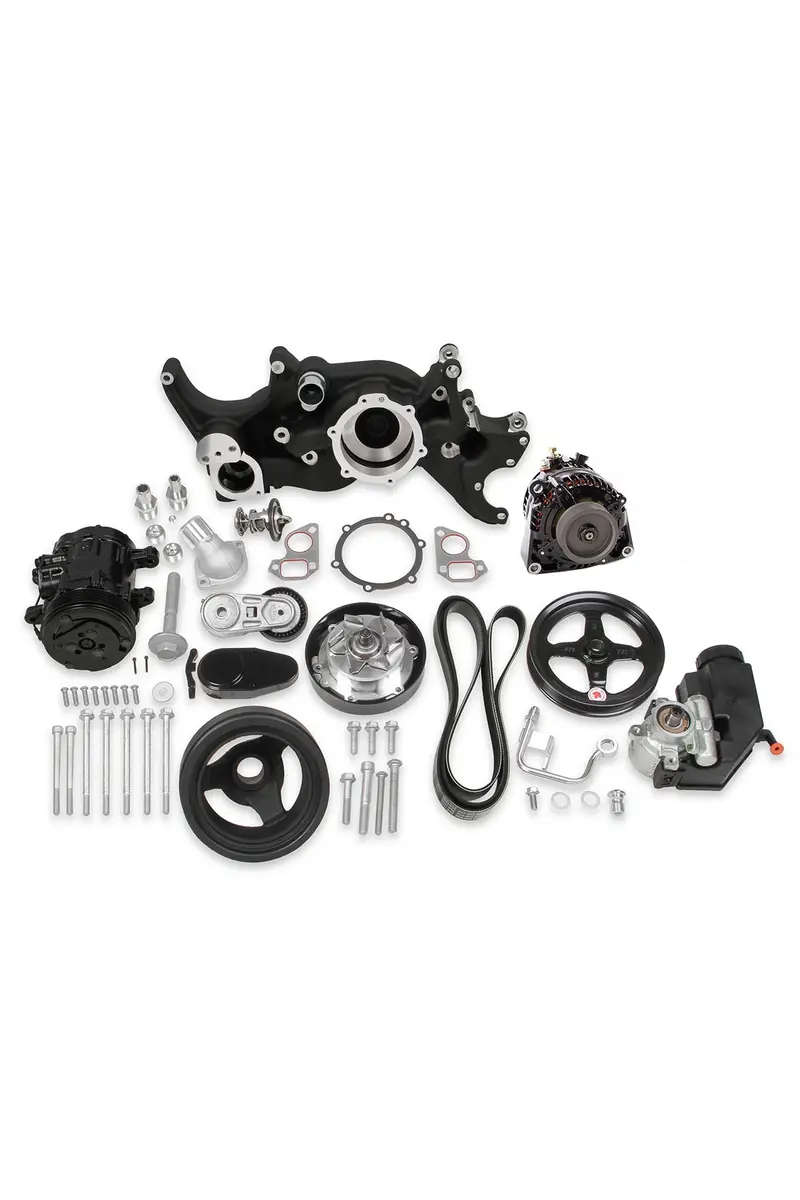 Holley Mid-Mount Complete Accessory System With Powermaster Alternator 1