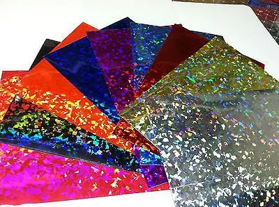 Holocrystal Sign Vinyl Sheets – Cracked-Ice Holographic Effect, Small Cuts