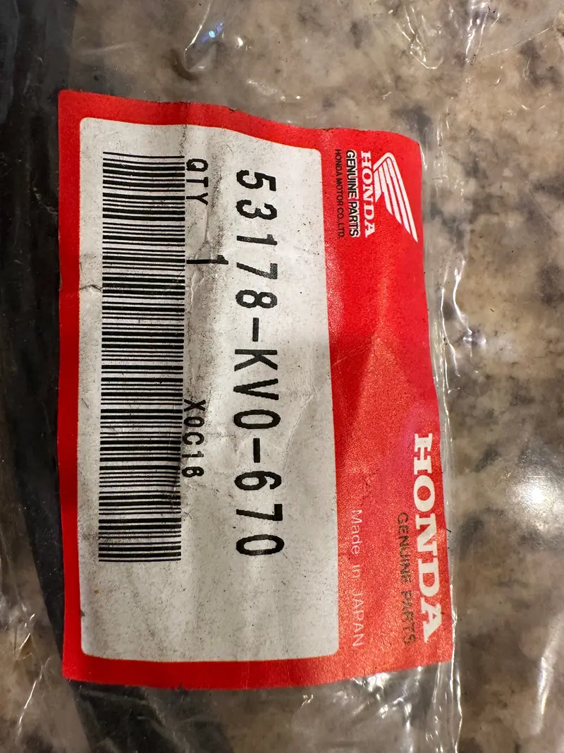 Honda Right Hand Handlebar Nos (53178-Kvo-670) 1