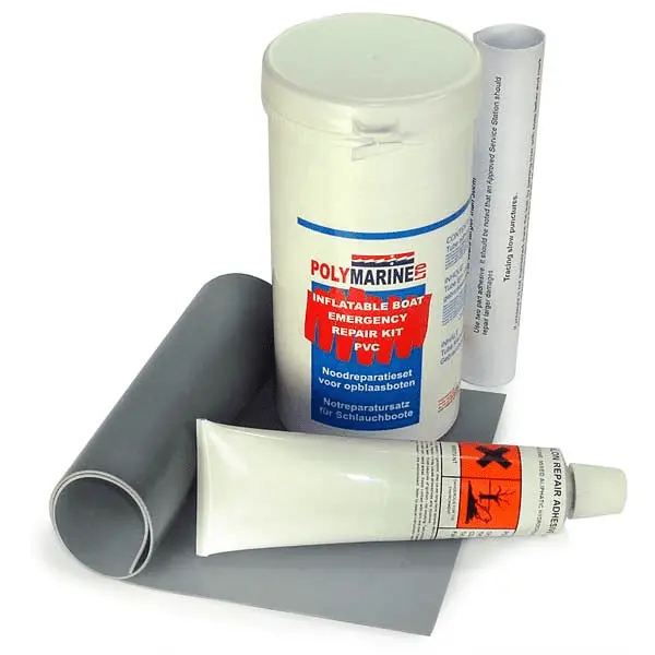 Inflatable Boat Repair Kit For Hypalon Boats Grey Glue And Fabric 1