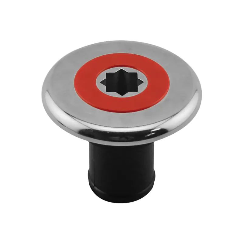 Inox Deck Filler Ø38mm With Red Cap For Fuel Black Base 1