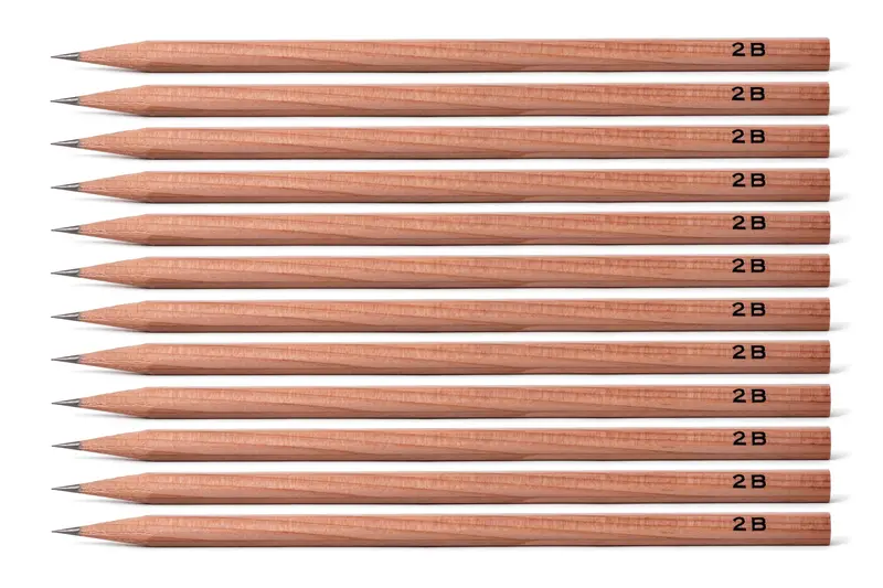 Kitaboshi Cedar Pencils, 2B, Set Of 12 1