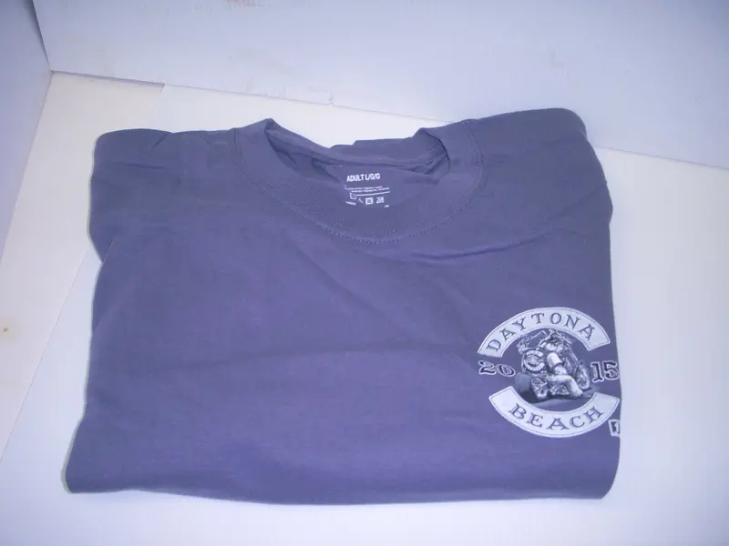 Large Aqua-Blue-Green T-Shirt New Daytona Beach Bike Week Vintage $0.59 Gas Station (A69-25-44) 1