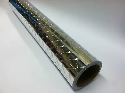 Long-Life Silver Diamond Plate Sign Vinyl  24" X 30 Feet, Self-Adhesive 1