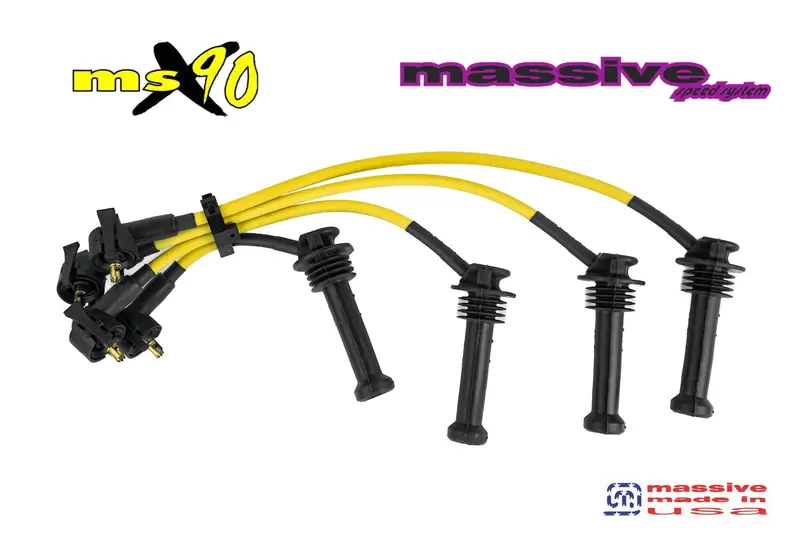 Massive Speed Msx90 9Mm Spark Plug Ignition Wires For 2000-2004 Ford Focus Zetec Msd 1