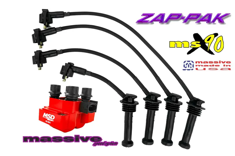 Massive Speed Zap-Pak Ignition Kit: Msd Ignition Coil Msx90 Performance Spark Plug Wires Ford Focus 00-04 Maig'4443 1