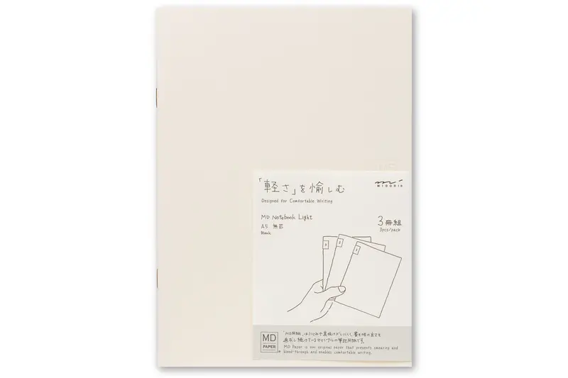 Md Notebook Light, A5 Blank, Set Of 3 1