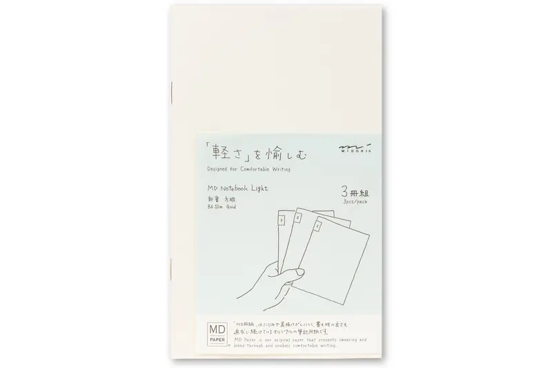 Md Notebook Light, B6 Slim, Grid, Set Of 3 1