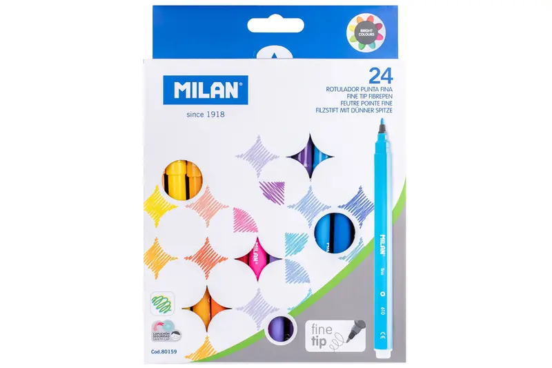 Milan 610 Fine-Tip Markers, Set Of 24 1