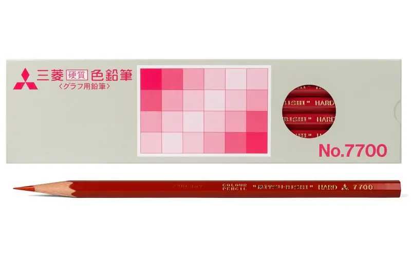 Mitsubishi 7700 Red Pencil, Set Of 12 1