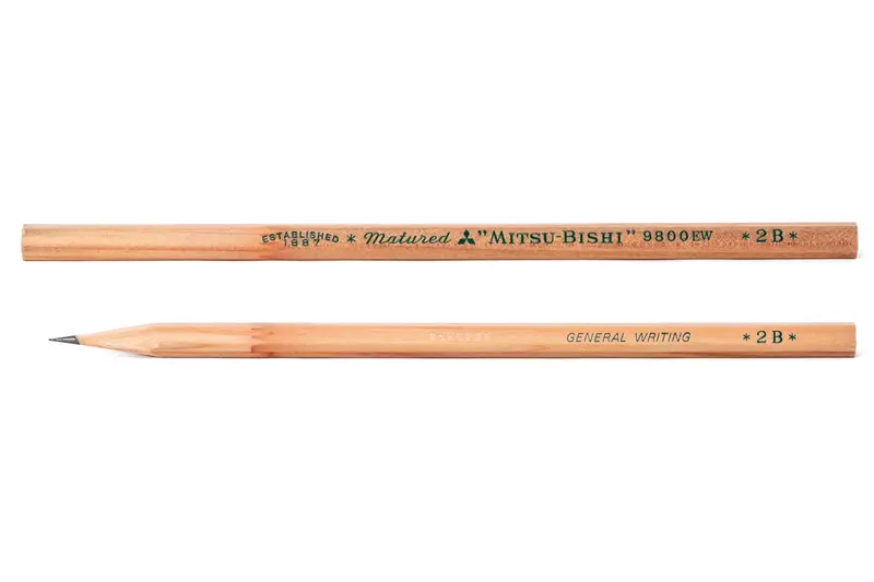 Mitsubishi 9800Ew Recycled Pencil, 2B, Single 1