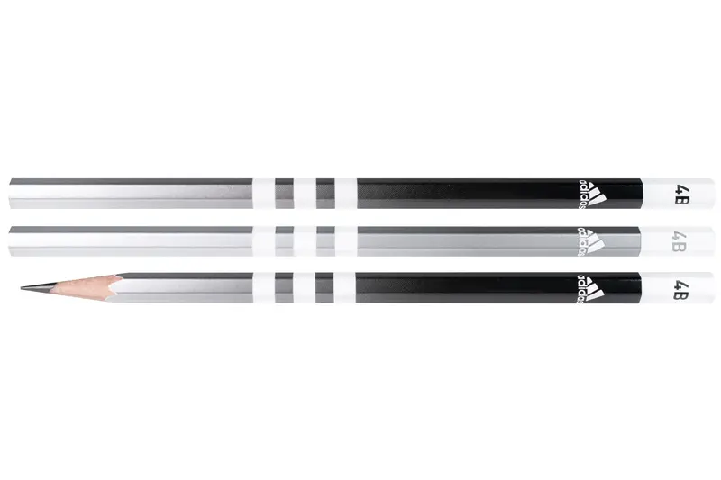 Mitsubishi ⨉ Adidas Pencils, 4B, Set Of 3 1