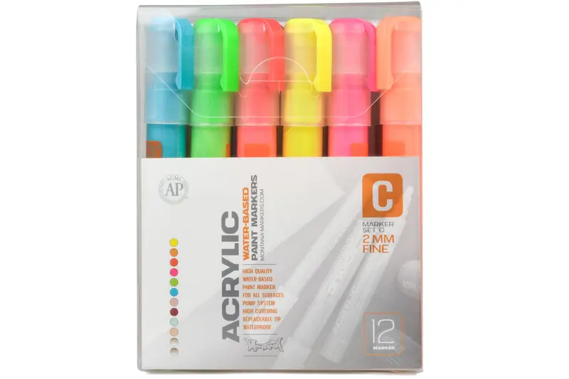 Montana Acrylic Paint Markers, Special Set Of 12 1