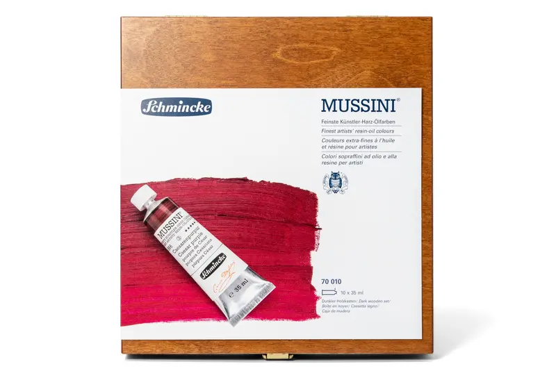 Mussini Oil Colors, Wood Box Set Of 10 1