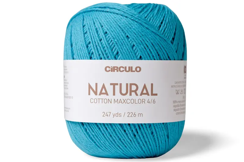 Natural Cotton Maxcolor 4/6 Yarn, #2194 Turquoise 1