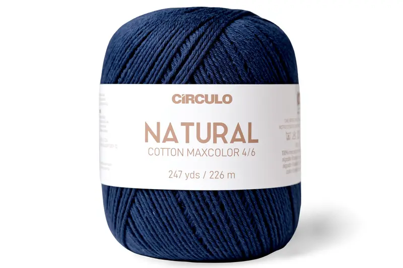 Natural Cotton Maxcolor 4/6 Yarn, #2856 Navy 1