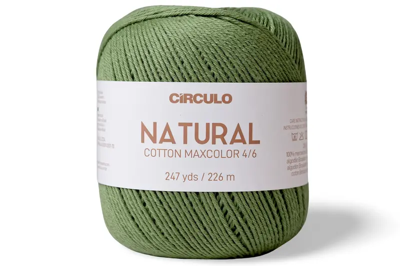 Natural Cotton Maxcolor 4/6 Yarn, #5718 Forest Green 1