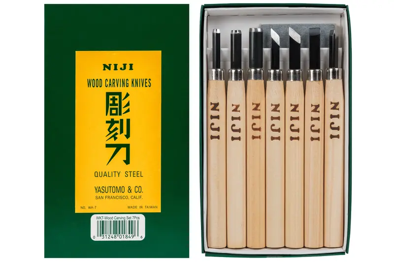 Niji Carving Knives, Set Of 7 With Sharpening Stone 1