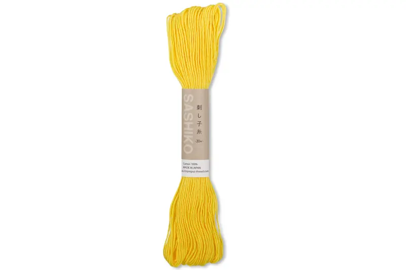 Olympus Cotton Sashiko Thread, #29 Lemon Yellow 1