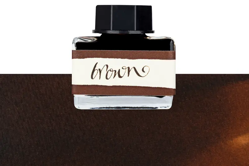 Online Bottled Fountain Pen Ink, Brown 1