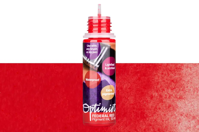 Optimist Pigment Ink, #002 Federal Red, 50 Ml Precision Bottle 1