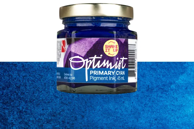 Optimist Pigment Ink, #230 Primary Cyan, 45 Ml Inkwell 1