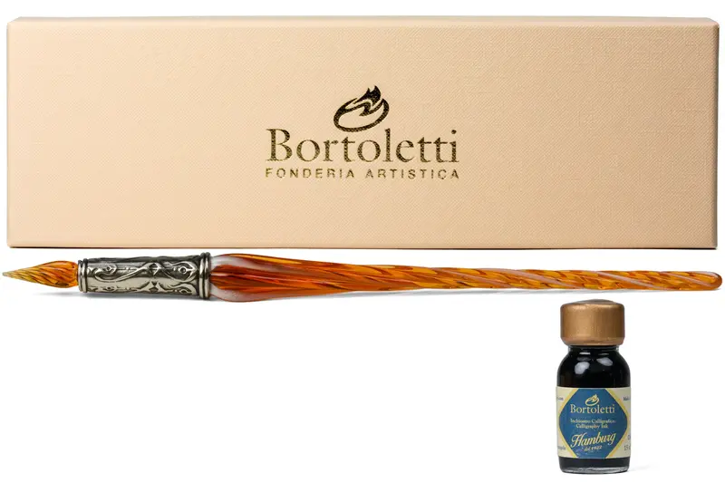 Orseolo Glass Pen Set, Amber 1