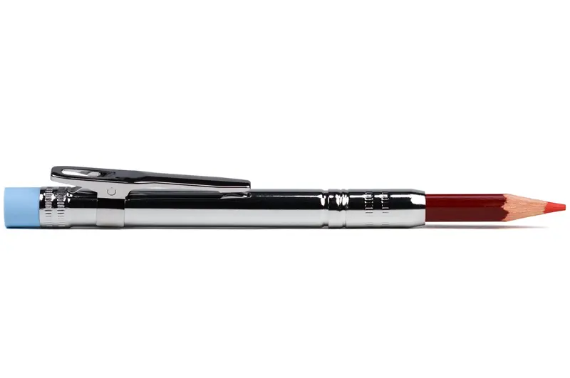 Pencil Extender, Chrome With Red Pencil 1