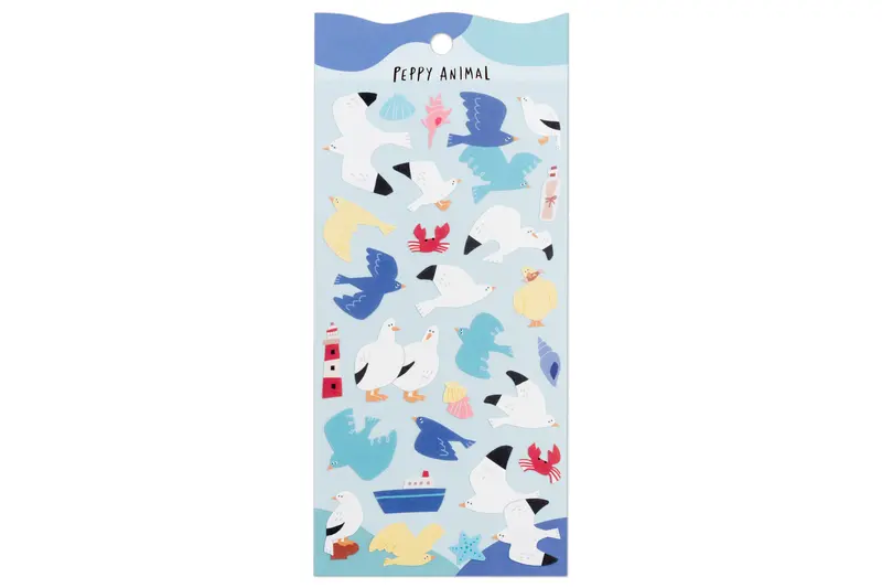 Peppy Animals Sticker Sheet — Sea Birds 1