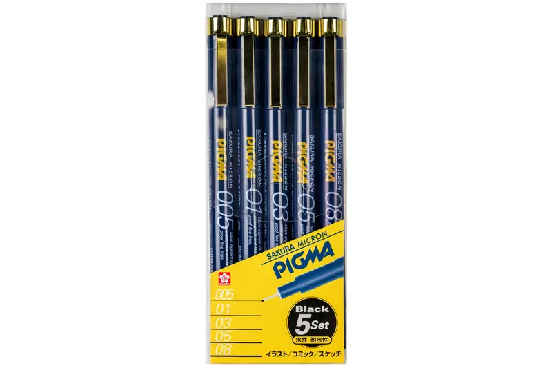 Pigma Micron Set Of 5 1