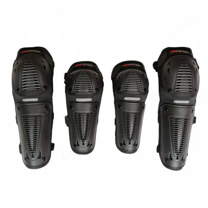 Pro-Biker Hx-P09 Motorcycle Racing Elbow / Knee Protectors Set - Black 1