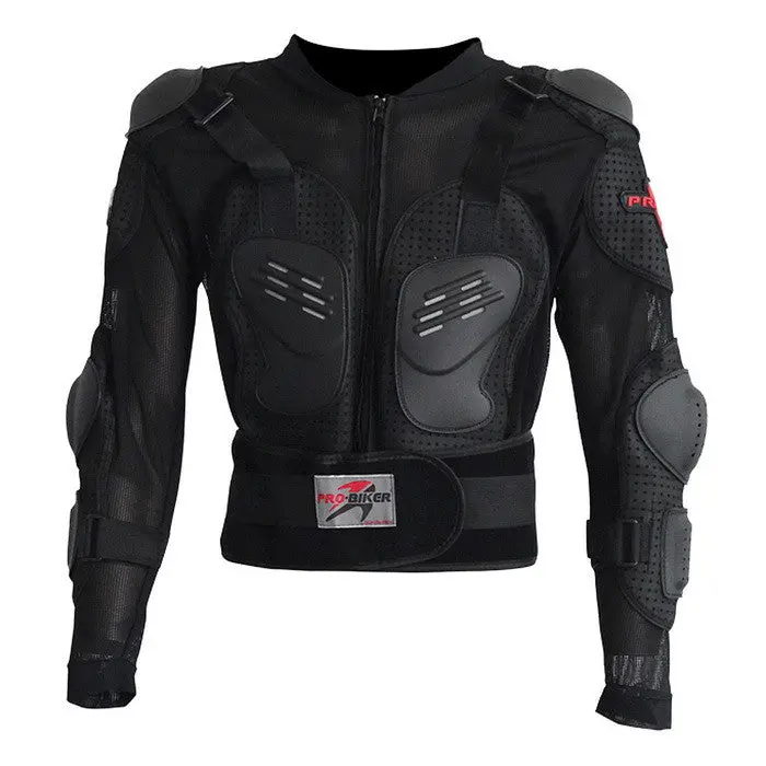 Pro-Biker Hx-P13 Motorcycle Riding Safety Armor Jacket - Black 1