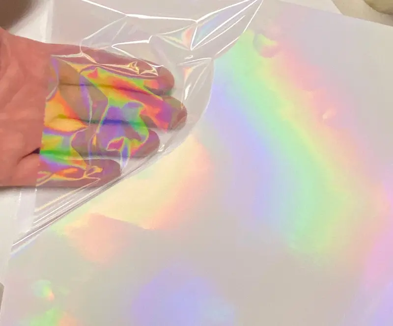 Rainbow Laminate,  Transparent Holographic Lamination Grade Vinyl, Up To 42 Inch Wide 1