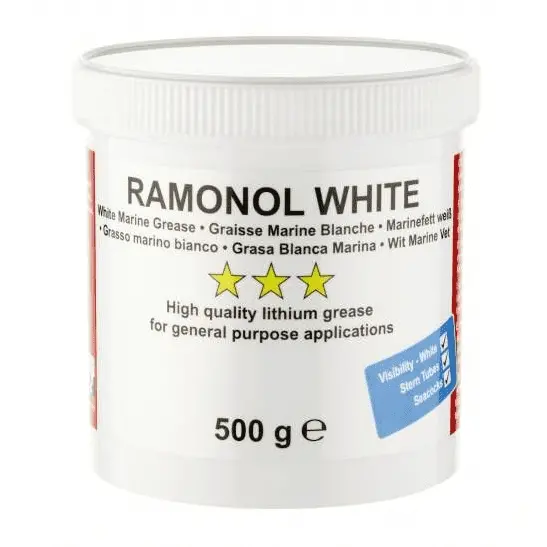 Ramonol White Lithium Water Resistant Grease 500G Boats Shaft Bearings 1