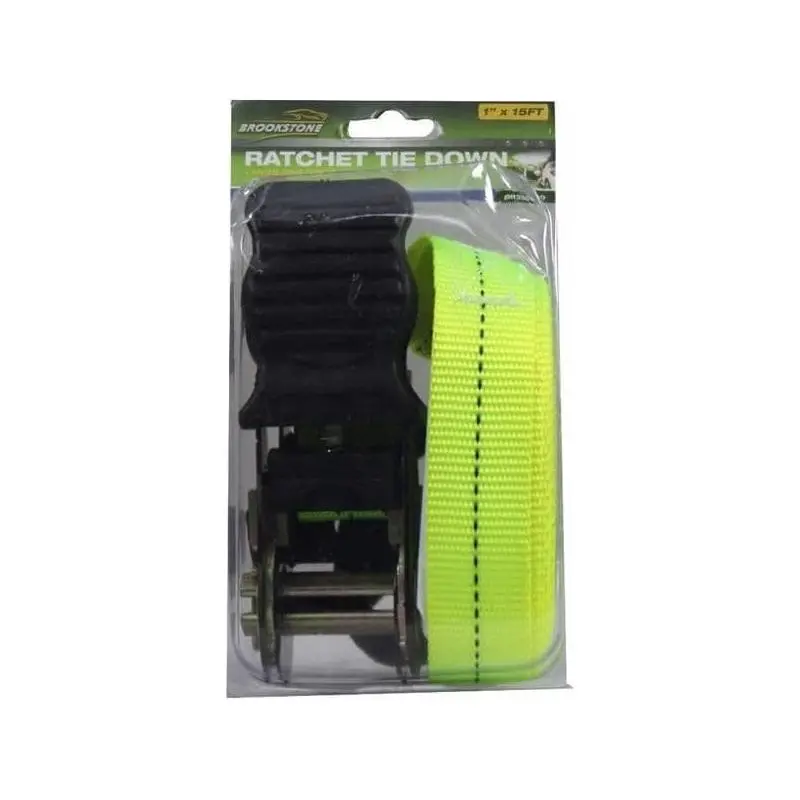 Ratchet Tie Down Strap 25Mm 15Ft Brookstone 1