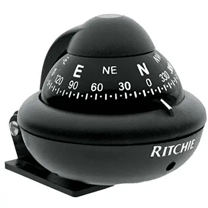 Richie Sport Boat Fishing Boat Compass Inc Bracket Black X-10B-M 1