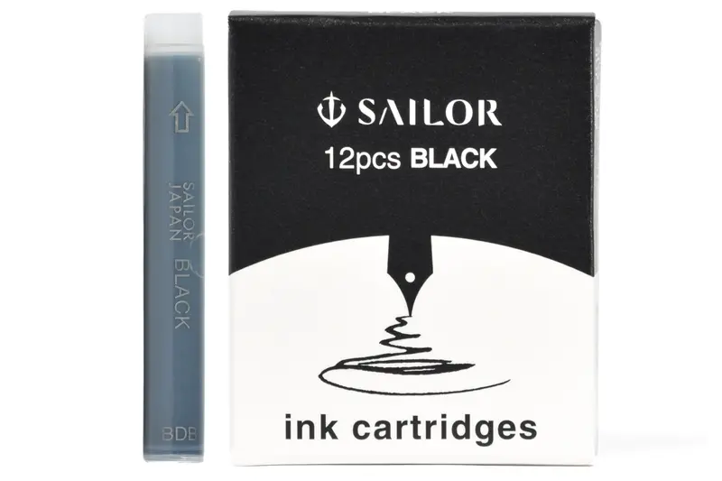 Sailor Black Ink Cartridges, Box Of 12 1