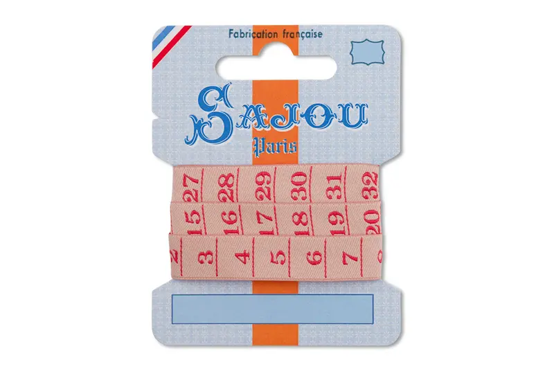 Saint-Étienne Woven Ribbon, Ecru Ruler 1