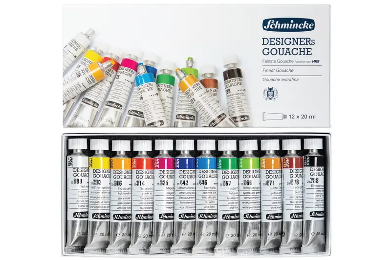 Schmincke Designers' Gouache, 20 Ml, Set Of 12 1