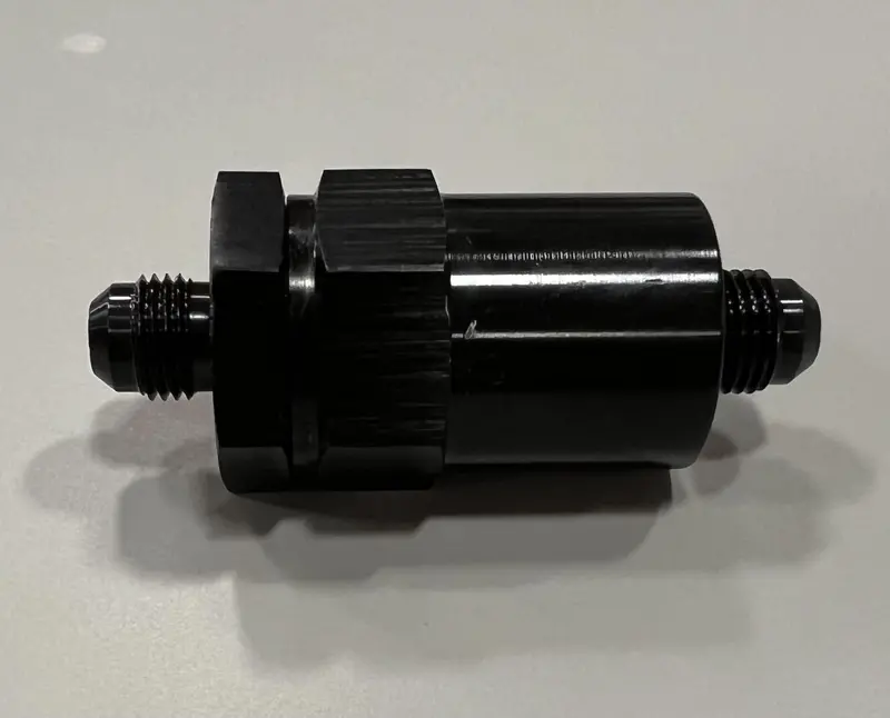 Scratch/Dent -6An Inline Fuel Filter, 20 Micron, Black 1