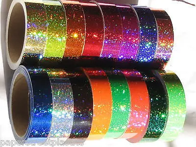Set Of 16 Different Color Glittering Sparkle Tapes, 2" X 25 Feet 1