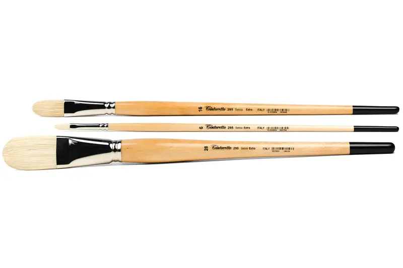 Setola Extra Long-Handled Bristle Brushes, Series 295 (Filbert) 1