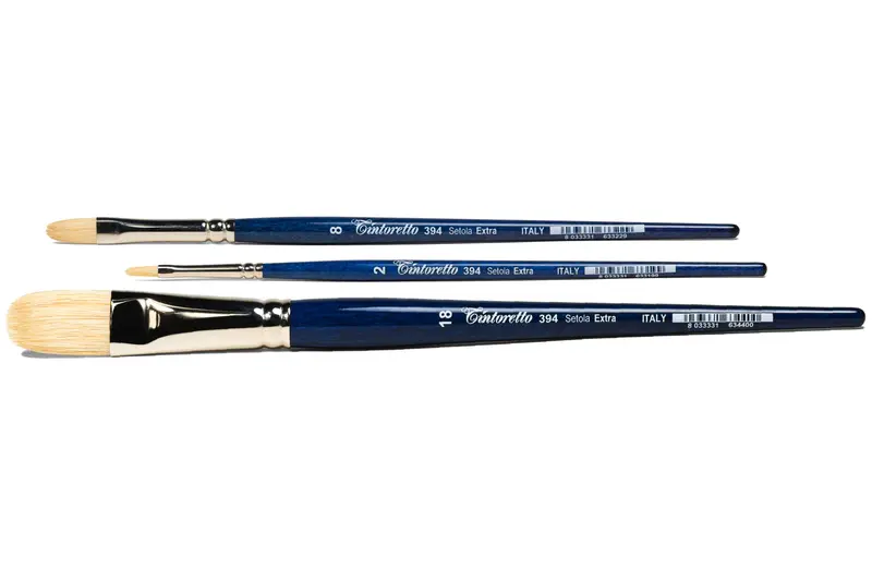 Setola Extra Short-Handled Bristle Brushes, Series 394 (Filbert) 1