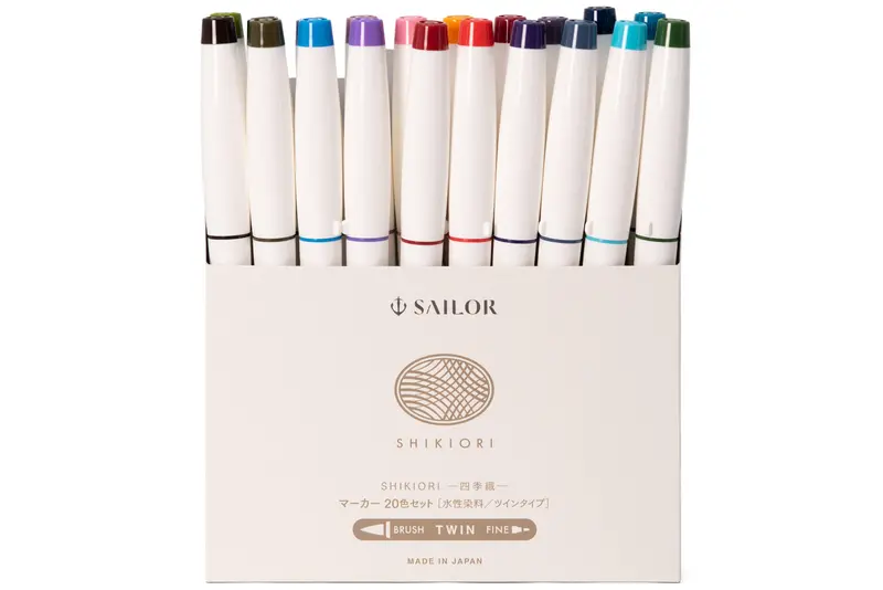 Shikiori Brush Pens, Full Set Of 20 1