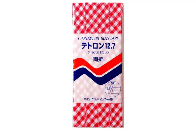 Single-Fold Bias Tape, Red Gingham 1