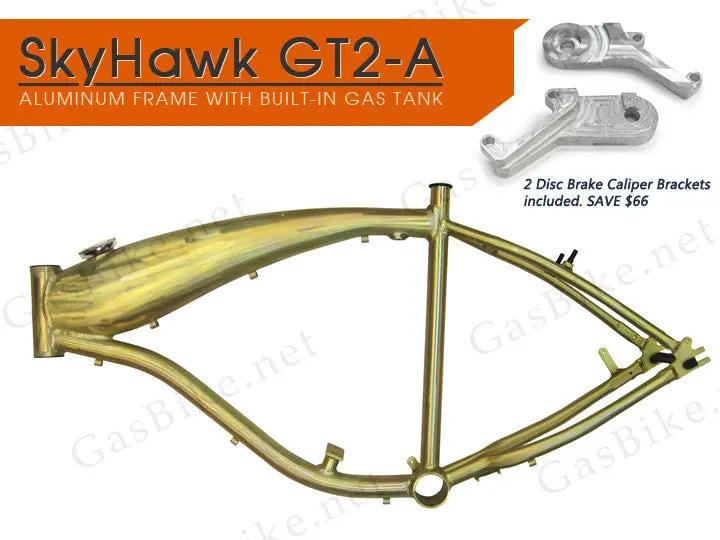 Skyhawk Gt2-A Aluminum Frame With Disc Brake Caliper Brackets 80Cc Gas Motorized 1