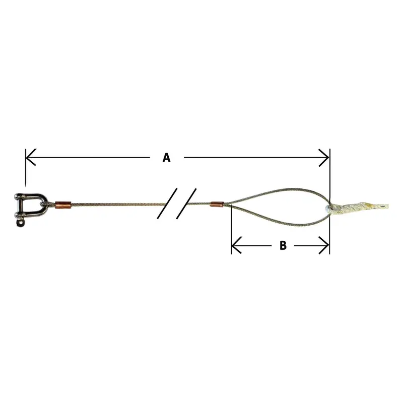 Solo Wire Main Halyard Spliced To 3 Strand Rope And 5Mm Captive Pin Shackle. 1